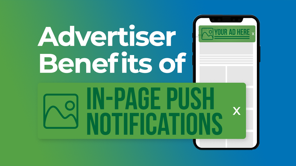 Advertiser benefits in-page push notifications