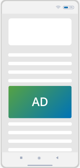 Native ad with 100% width