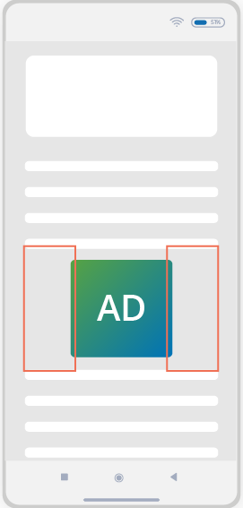 Native ad with fiixed width